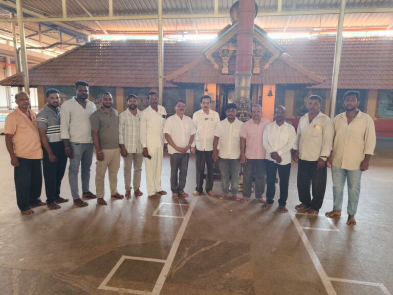 ಕೆಪಿಸಿಸಿ ಸದಸ್ಯ, ಉದ್ಯಮಿ ಹೆಚ್ ಎಂ ನಂದಕುಮಾರ್ ತೋಡಿಕಾನ ಮಲ್ಲಿಕಾರ್ಜುನ ದೇವಸ್ಥಾನಕ್ಕೆ ಭೇಟಿ