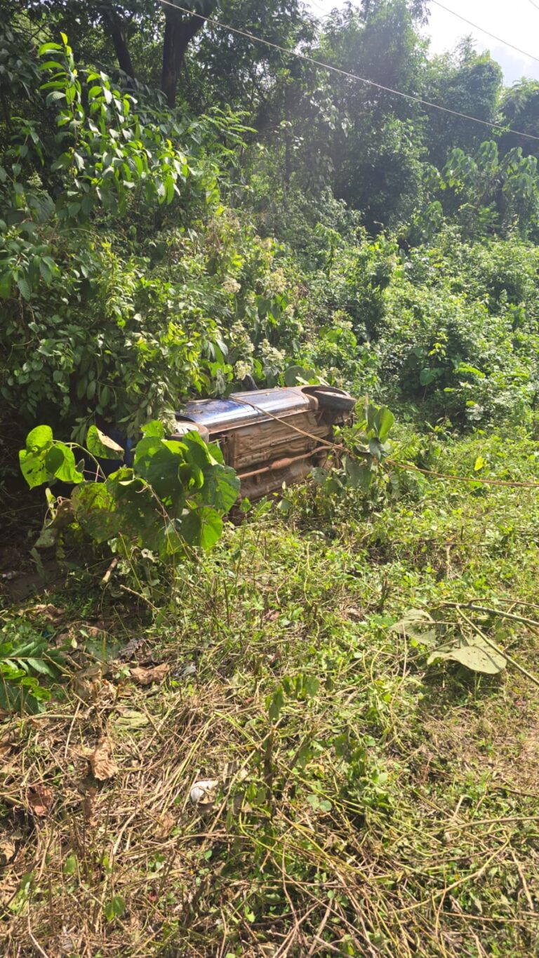 ಸಂಪಾಜೆ : ಕಾರು ಪಲ್ಟಿ ಹೊಡೆದು ಚಾಲಕನಿಗೆ ಗಾಯ