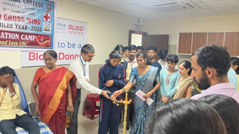 ಎನ್ನೆಂಸಿಯ ಯುವ ರೆಡ್ ಕ್ರಾಸ್ ಘಟಕದಿಂದ ಸ್ವಯಂಪ್ರೇರಿತ ರಕ್ತದಾನ ಶಿಬಿರ
