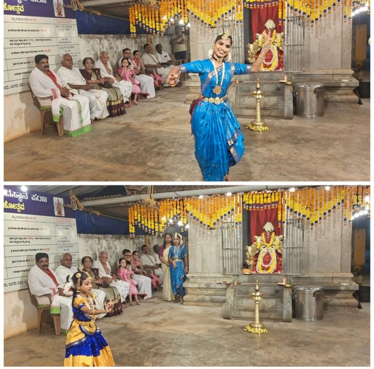 ಪಂಜ ದೇವಸ್ಥಾನದಲ್ಲಿ ಭಜನಾ ಸಂಕೀರ್ತನೆ, ಭರತನಾಟ್ಯ ಮನರಂಜನೆ